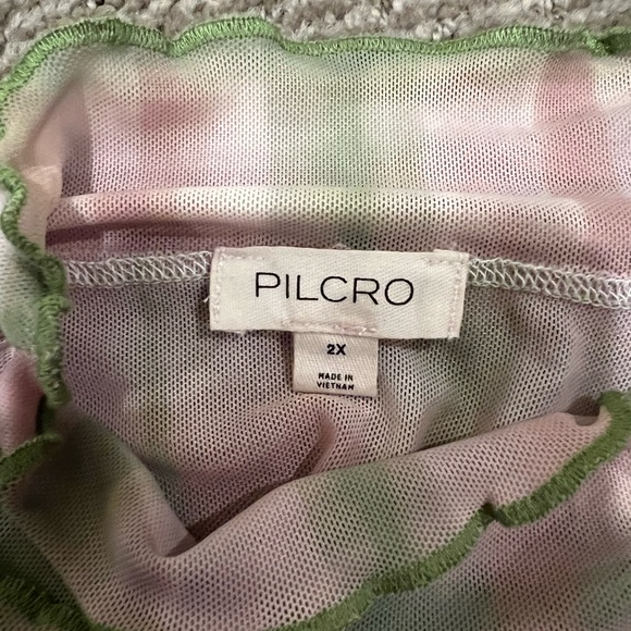 Pilcro Anthropology Mesh Pattern Turtleneck Top - Picture 4 of 4